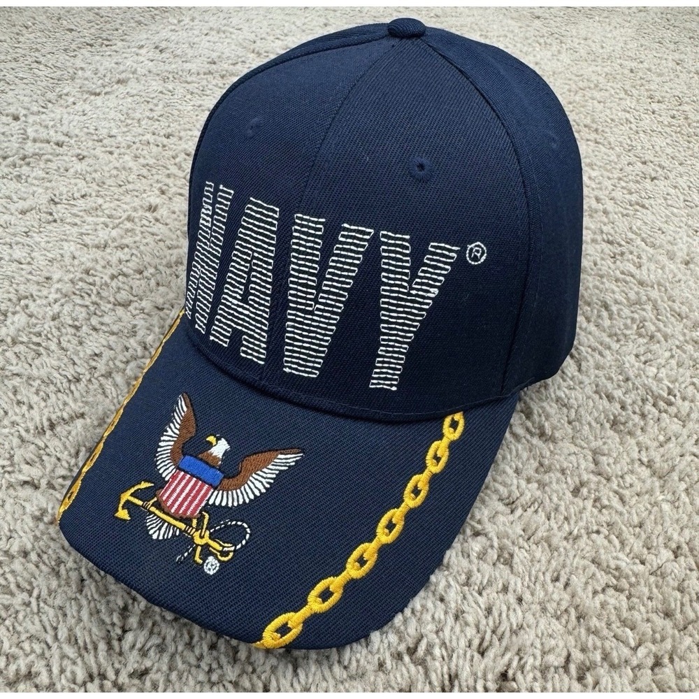 US Navy Hat Embroidered Eagle Anchor C Crested Navy Blue CAP5960 Kys Design  Cap